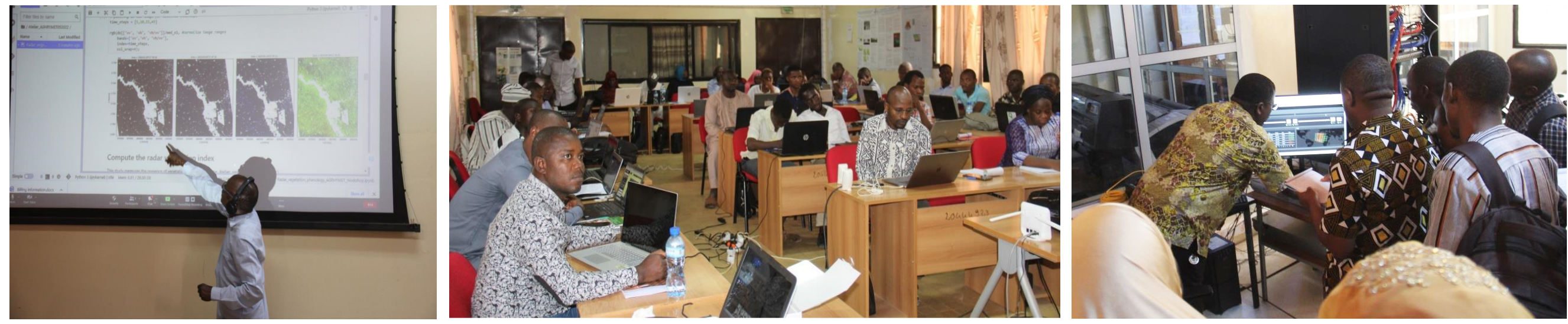 Participants doing activities at the AGRHYMET workshop