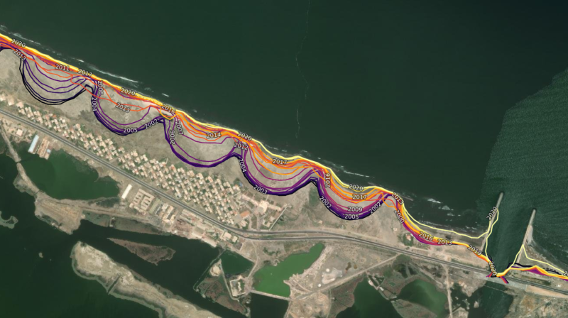 Nile river delta coastal monitoring example Coastlines DE Africa