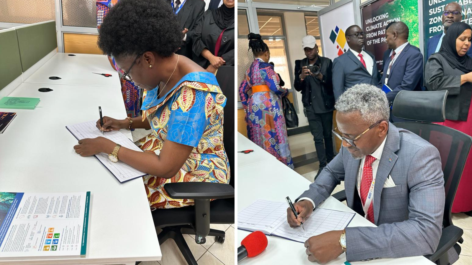 Ceremonial signing of the visitors' book 