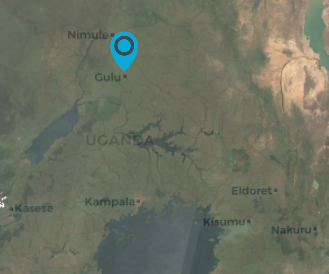 Aerial map of northern uganda