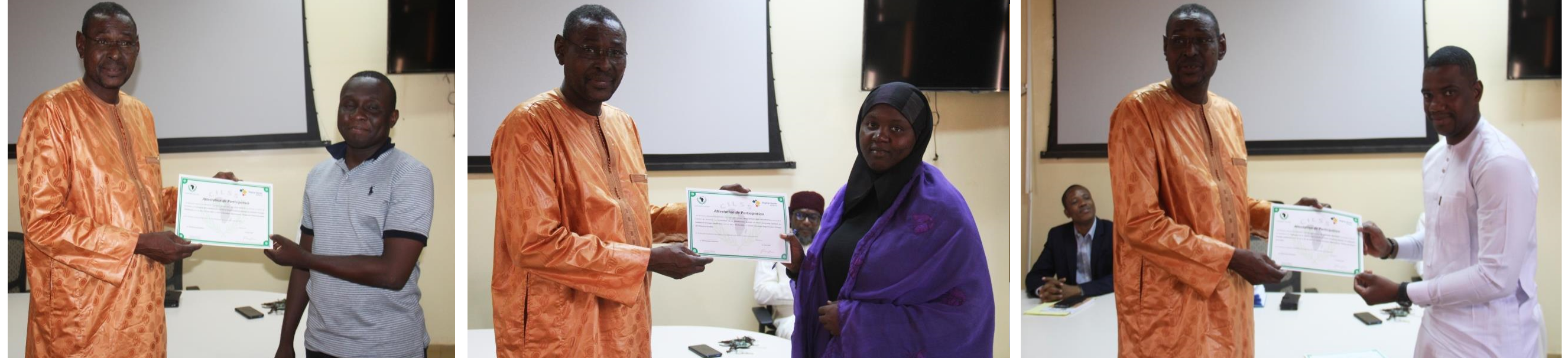 Participants of the AGRHYMET workshop and their awards